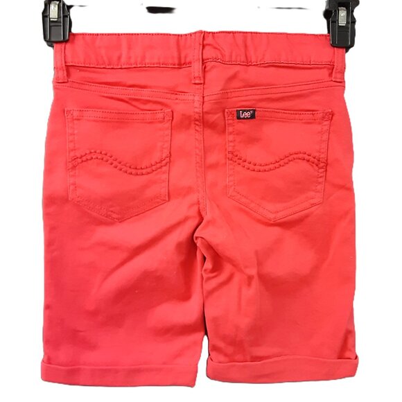 Lee Bermuda Jean Girls Shorts Size 12, Red, Pockets, Button /Zip Closure - Picture 9 of 11
